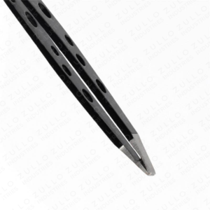 Pinzas de Cejas de Acero Inoxidable Negro Premium con Punta Inclinada, 9 Orificios, Logotipo Personalizado, Herramienta de Belleza para Dar Forma a las Cejas con Precisión, OEM - Product Image 6
