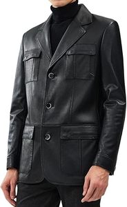 Wholesale Designer New Genuine Leather Leather Casual Temperament Thin Medium Long Suit - Product Image 2