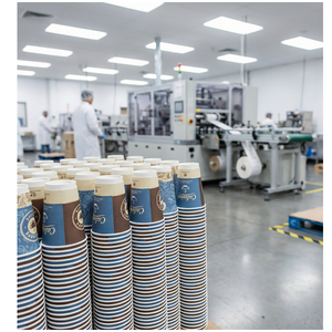 แก้วกระดาษสองชั้นแบบหนาพิเศษ 5 ออนซ์ 150 มล. พิมพ์ลายตามสั่ง ป้องกันความร้อน สำหรับงานกลางแจ้ง - Product Image 1