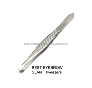 Pinzas para cejas de alta calidad, Punta inclinada de acero inoxidable - Product Image 2