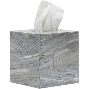 Nouveauté : porte-mouchoirs en pierre de travertin, boîte à mouchoirs carrée de luxe, décoration pour la salle de bain et la maison - Product Image 5