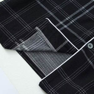 Conjunto de Pantalones y Camisa a Cuadros de Manga Larga, Diseño Casual 2026 Adecuado para todas las estaciones como ropa de estar por casa. - Product Image 3