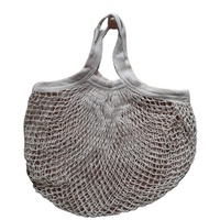 Op maat gemaakte 100% biologische katoenen zomer tas, duurzaam, modieus, milieuvriendelijk, ISO9001 gecertificeerd, multi-kleurige mesh tas, aangepast logo voor