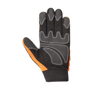 High Visibility PU Leather Work <b>Gloves</b> With Anti-Slip Fingertips Elastic Wristband General Purpose Safety <b>Gloves</b> - Product Image 6