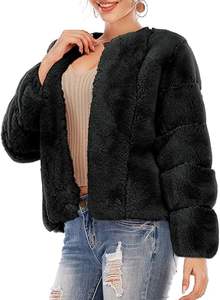 Nuevo Diseño, Abrigo de Invierno para Mujer, Elegante, de Alta Calidad, con Solapa de Imitación, Manga Larga, Cálido, Peludo, Holgado, de Piel Sintética de Zorro - Product Image 3