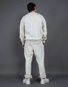 Conjunto de chándal de forro polar grueso personalizado para hombre, sudadera con capucha y pantalones de chándal lisos grises, ropa de calle, venta al por mayor, chándales de jogging oversize para hombre - Product Image 2