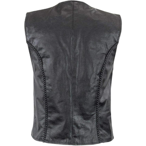 Chaleco de Motocicleta para Mujer Samroz Sports, Negro, Vaquero, Cuello en V, Resistente al Viento, con Estampado de Leopardo, Anti-Pilling, de Secado Rápido y Transpirable - Product Image 2