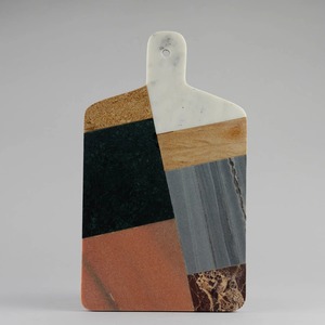 Planche à découper en bois d'acacia naturel de qualité supérieure, écologique, plateau de service pour fromages et charcuteries en bambou avec poignée - Product Image 5