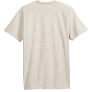 เสื้อยืดผู้ชายไซส์ใหญ่ สีเฮเธอร์โอ๊ตเมล ผ้าฝ้ายพรีเมียม คอกลม แขนสั้น สไตล์ลำลอง ทรงโอเวอร์ไซส์ ทนทาน ใส่ได้ทุกวัน - Product Image 2