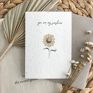 Cartes de vœux d'anniversaire élégantes et romantiques, faites à la main avec service d'impression personnalisée, cartes inspirées de l'amour, cartes personnalisées - Product Image 1