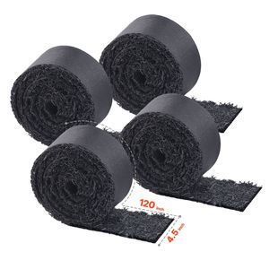 4 <b>Rolls</b> of 120 X 4.5 in Natural Black M Recycled Rubber Mulch <b>Mat</b> for Landscaping Permanent Rubber Pathway Garden Supplies - Product Image 5