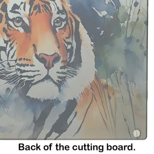 Tagliere Grande in Vetro Temperato con Nuovo Design Tigre, Decorativo per Cucina e Servizio, con Decorazioni Pittoriche - Product Image 5