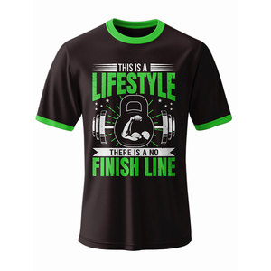 T-shirt de sport pour homme personnalisé, directement de l'usine, séchage rapide, évacuation de l'humidité, fitness, musculation, entraînement, respirant - Product Image 5