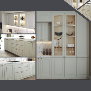 Proyecto de Muebles de Cocina Modulares de Lujo, Diseño Moderno de Muebles de Cocina de Madera para Apartamento, Villa, Hotel, Restaurante - Product Image 4