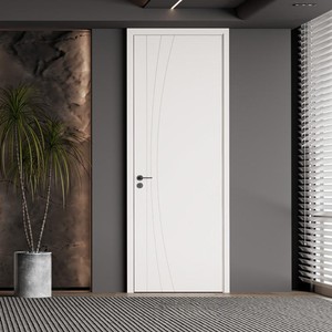 Puerta de Madera PVC MDF Insonorizada para Interiores de Hotel, Puerta de Madera de Teca Maciza con Acabado Melamina, Último Modelo en Venta en África del Norte - Product Image 3