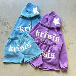 เซ็ตเสื้อยืดผ้าฝ้าย100% มีสไตล์สำหรับผู้ชายเซตเสื้อเชิ๊ตกางเกงขาสั้นผ้าคอตตอนแบบเย็บปักแบบพรีเมียมสำหรับฤดูร้อน - Product Image 4