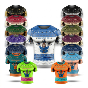 เสื้อยืดแขนสั้นฤดูร้อนแบบระบายอากาศได้ดี ผลิตจากโพลีเอสเตอร์ผสมสแปนเด็กซ์ ดีไซน์สั่งทำคุณภาพสูง 100% พร้อมลายพิมพ์แบบซับลิเมชั่น - Product Image 1