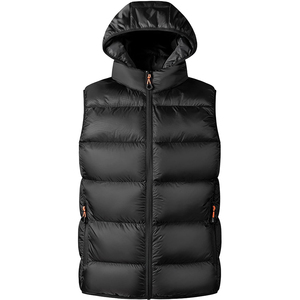 Gilet matelassé personnalisé OEM, vêtements d'hiver décontractés, gilet rembourré imperméable, vêtements d'extérieur, gilets matelassés à capuche - Product Image 2