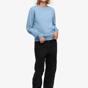 Sweat-shirt ample à col rond pour femme, léger, 100% coton molletonné, style streetwear coréen, hiver - Product Image 5