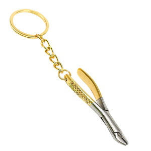 Llavero de Acero Inoxidable con Pinzas de Extracción Dental, Herramienta de Dentista en Oro y Plata, Anillo para Llaves, Instrumento Dental, Regalo de Recuerdo - Product Image 3