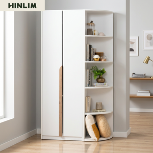 <b>Modern</b> White Corner <b>Shelf</b> 5-Tier MDF Bookcase Space Saving Living Room Furniture Home Office Display Rack Tall - Product Image 5