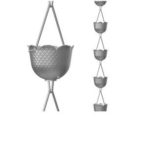 Chaîne de pluie décorative en métal résistante aux intempéries, élément de drainage d'eau en métal pour les systèmes de drainage de toiture extérieurs - Product Image 3