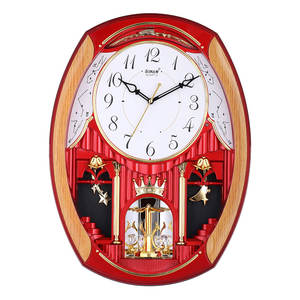 Premium Quality RT/PD Luxury <b>Wall</b> Musical <b>Clock</b> with Smooth Sweep Hands and Soft Melodies for Elegant Interiors for Sale - Product Image 1