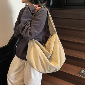 Sacs fourre-tout souples en nylon avec fermeture éclair pour femme, grande capacité, collection Printemps-Été 2026, sacs à bandoulière mignons pour étudiantes - Product Image 4
