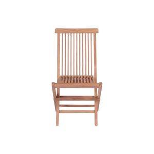 Chaise de jardin pliante de luxe en bois de teck massif avec dossier à lattes pour patio, bistro, siège de salle à manger extérieure, mobilier de jardin - Product Image 2