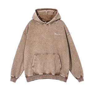 High Quality <b>Men</b> Acid Wash Fleece Hoodie Blanks Heavyweight 100% Cotton Embroidered Design <b>for</b> Spring - Product Image 1