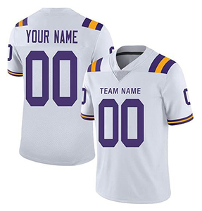 Maillot de football américain XL en gros – T-shirt décontracté en flanelle, vêtement de sport respirant en maille, tenue d'été brodée - Product Image 4