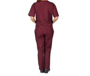 Conjunto de uniforme médico azul para mujer, oferta, precio económico, bata de paciente tejida con puño elástico de manga corta, uniforme médico al por mayor - Product Image 2