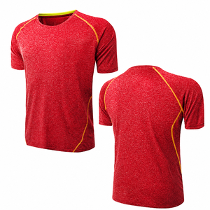 Wholesale Men custom Plain red Cotton T <b>Shirts</b> Short Sleeve Breathable quickdry gymwear t <b>shirt</b> slim fit training athletic wear - Product Image 1