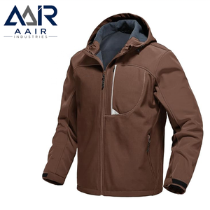 Men's Lightweight Casual Zipper Front Soft Shell <b>Jacket</b> <b>Fleece</b> <b>Lined</b> Waterproof Hooded Hiking Winter <b>Jacket</b> 100% Premium Quality - Product Image 1