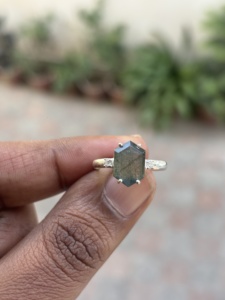 Handmade <b>Ring</b> Hexagon Shaped Meditation All Sizes Wholesale Supplier <b>Labradorite</b> 925 Sterling Silver Gemstone <b>Ring</b> - Product Image 2