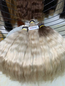 Cabello Vietnamita Virgen de Lujo Premium, NASA Bulk - Extensiones 100% Naturales Sin Procesar, Puntas Super Doblemente Tramadas, Permanente, Todos los Colores, Salones - Product Image 4