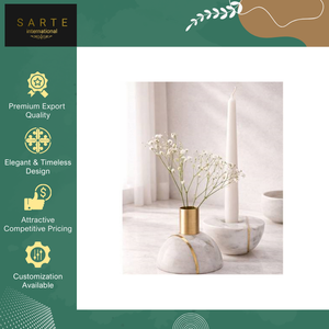 Candelabro de Mármol Natural Hecho a Mano de Diseño Moderno y Buena Calidad para Decoración del Hogar y Bodas, Disponible en Tamaños Personalizados - Product Image 5