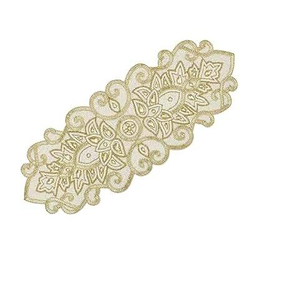 Chemin de table indien de qualité supérieure, brodé à la main et orné de perles, patchwork perlé, provenant d'Inde - Product Image 6