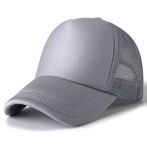 Casquette de baseball unisexe d'été à cinq panneaux en maille 100 % polyester, séchage rapide, style camionneur, perforée, respirante, avec empiècements ajourés - Product Image 5