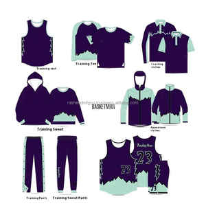 Uniforme de basket-ball personnalisé pour adultes en 100% tissu en polyester prix de gros ensembles de maillots de basket-ball imprimés en gros - Product Image 1
