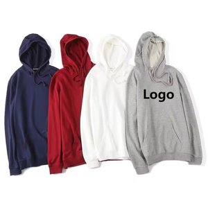 Sweat-shirt à capuche uni pour homme, coupe classique, tricoté, décontracté, avec poche avant, pour l'automne - Product Image 4