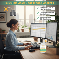 Capsules de vitamine D3 végétaliennes K2 MK-7, complément pour l'absorption du calcium, soutien de la densité osseuse et du système immunitaire (OEM/ODM)