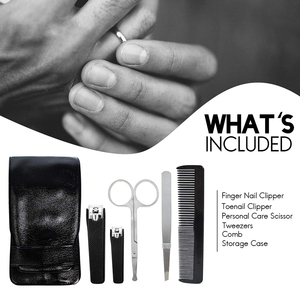 Stainless Steel Manicure Kit 3 In 1 <b>Nail</b> Clipper File Cuticle Pusher Portable Tools for Adults Classic Style Bag Packing - Product Image 6