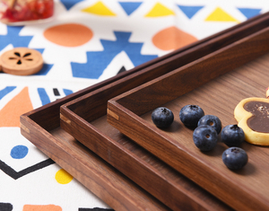 Large Handmade Wooden Ottoman Tray <b>Rustic</b> Decorative Serving Platter for Kitchen Dining <b>Coffee</b> <b>Table</b> Breakfast - Product Image 6