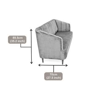 Canapé rembourré Wilber 3 places avec rembourrage en mousse - Product Image 3