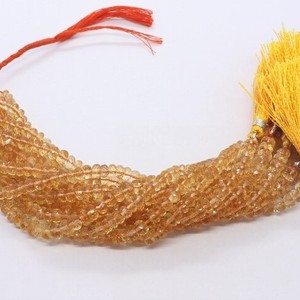 Perles Rondelles de Citrine Jaune Naturelle AAA de 5 à 5,5 MM, Perles de Gemmes de Citrine Facettées, Fil de 8 Pouces pour la Fabrication de Bijoux en Gros - Product Image 5