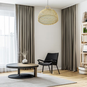 Abat-jour en rotin blanc hémisphérique, best-seller - Product Image 2