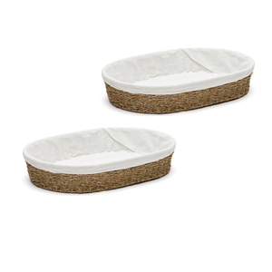 Cesta ovalada de junco marino a precio económico, cesta ovalada de junco marino, cesta tejida a mano con forro para almacenamiento en el hogar, venta al por mayor desde Vietnam - Product Image 4