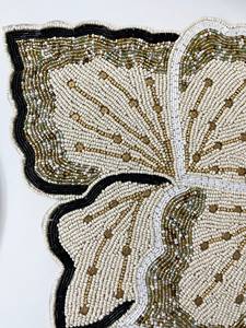 Stylish Beaded Embroidered <b>Placemats</b> Handmade <b>Dining</b> <b>Table</b> Mats with Elegant Decorative Detailing for Home Restaurant Hotel Use - Product Image 6