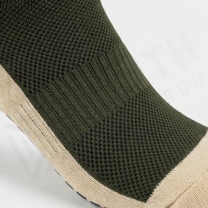 Green Crew <b>Socks</b> Solid Color Knitted Breathable Polyester Spandex <b>Running</b> Athletic Summer Adults Regular Style - Product Image 5